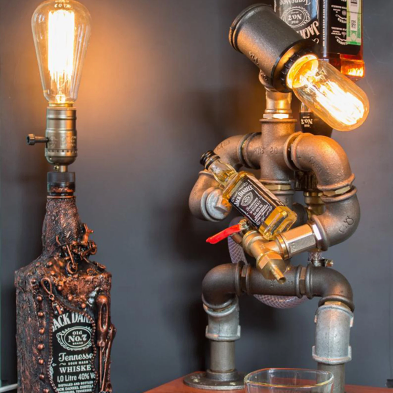 

Steampunk Industrial Lamp Wine Dispenser Bar Supplies Home Decor TWEL889