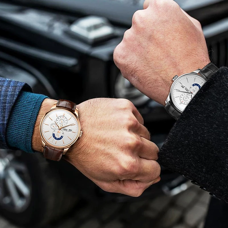 Часы наручные LOBINNI Мужские автоматические роскошные механические швейцарские с