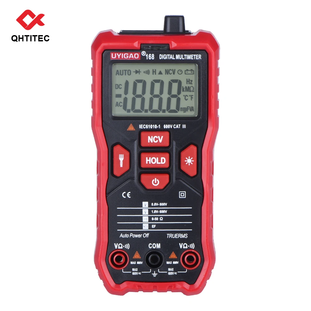 Цифровой мультиметр QHTITEC UA168 Автоматический диапазон вольтметр тестер