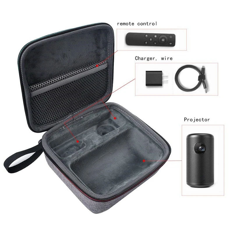 Shockproof Protective Projector Storage Bag for ANKER NEBULA CAPSULE II Carry Case Accessories |