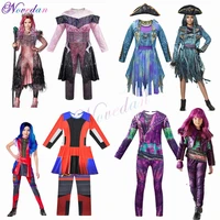 descendants 3 mal evie audrey bertha cosplay costume girls halloween costume for kids children party fancy dress