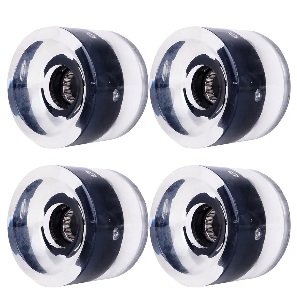 

4 Pcs Skateboard Wheels Durable PU Skate Wheels Transparent Super Elastic Skateboard Wheels Fish Board Skateboard Wheels