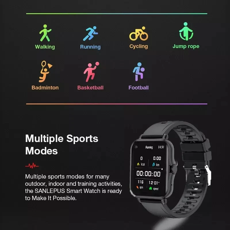 

2021 New Smart Watch Women men Bluetooth Sports Full Touch Fitness Tracker Blood Pressure Monitor Clock Smartwatch for Xiaomi
