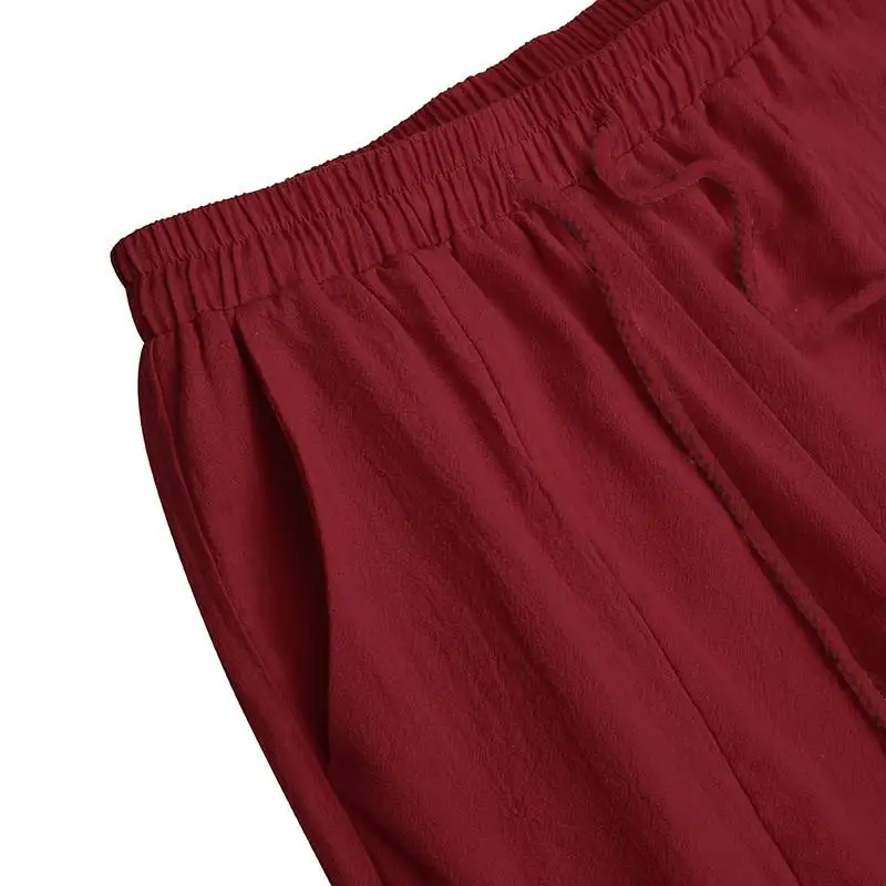 

Plus Size Elegant Solid Wide Leg Pants Women's Autumn Trousers ZANZEA 2021 Casual Drawstring Long Pantalon Palazzo Solid Turnip