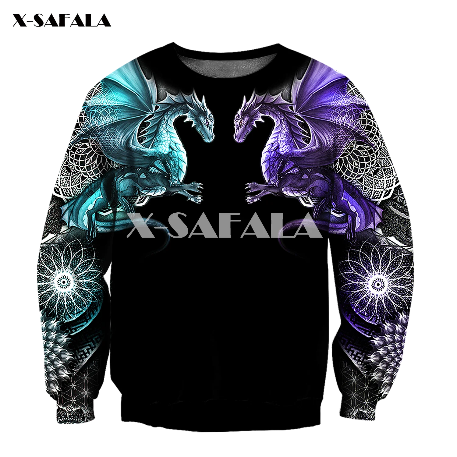 

Amazing Blue Dragon Spirit Tattoo 3D Print XS-7XL Hoodie Man Women Harajuku Outwear Zipper Pullover Sweatshirt Unisex-9