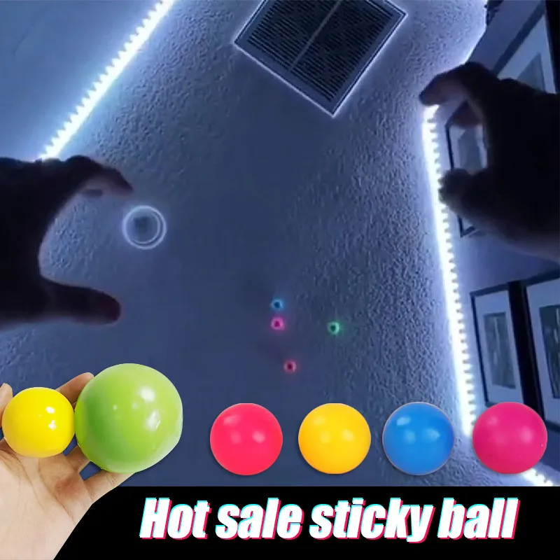 

Antistress Sticky Wall Ball Glowing Globbles Toy Sensory Fidget Toy Squishy Ball Throwing Stress Reliver Autism Novelty Kid Gift