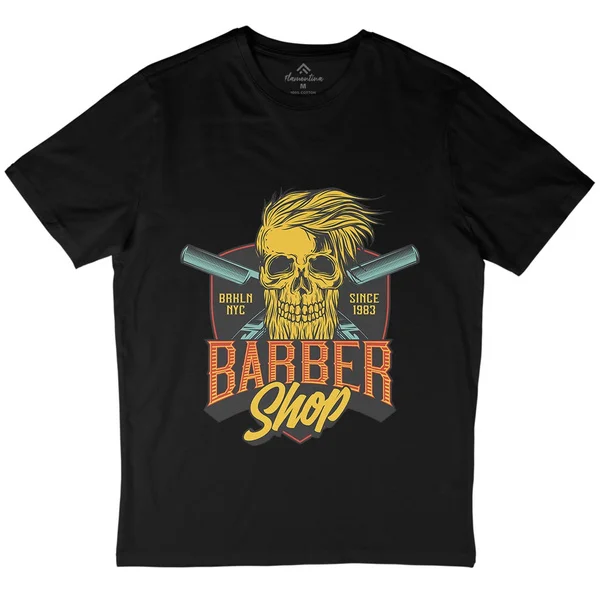 

Skull Shop Mens T-Shirt Barber V-Neck Tank Top Vest Tshirt D905