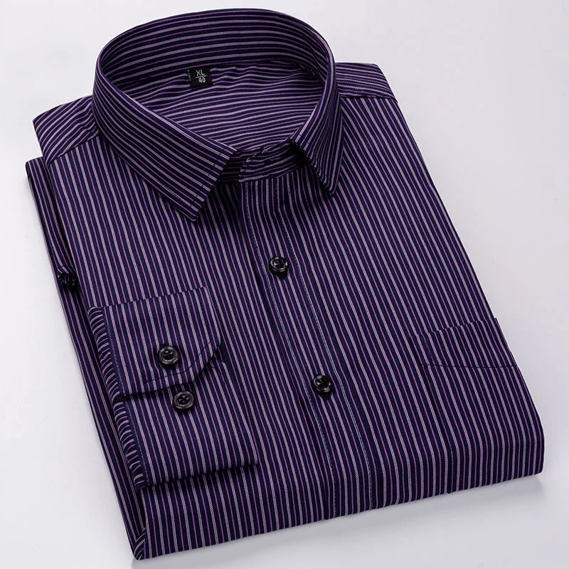 Рубашка мужская деловая с длинным рукавом повседневная мягкая удобная