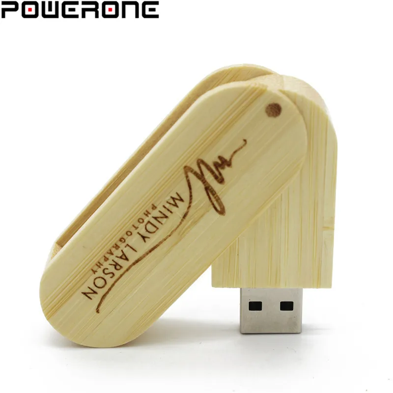 POWERONE Бесплатный флэш накопитель в деревянном корпусе с логотипом на заказ USB флеш