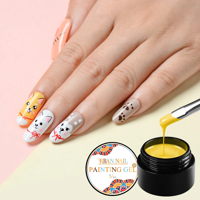 УФ Гель лак для ногтей RBAN NAIL 5 мл креативный рисования от точки до линии