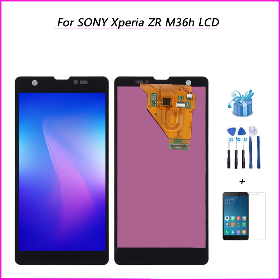 Новый протестированный дисплей для SONY Xperia ZR с сенсорным экраном дигитайзер в