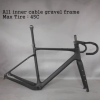 2022 all inner cable disc gravel frame super light t1000 gravel bike frame gr044 bicycle gravel frame factory deirect sale