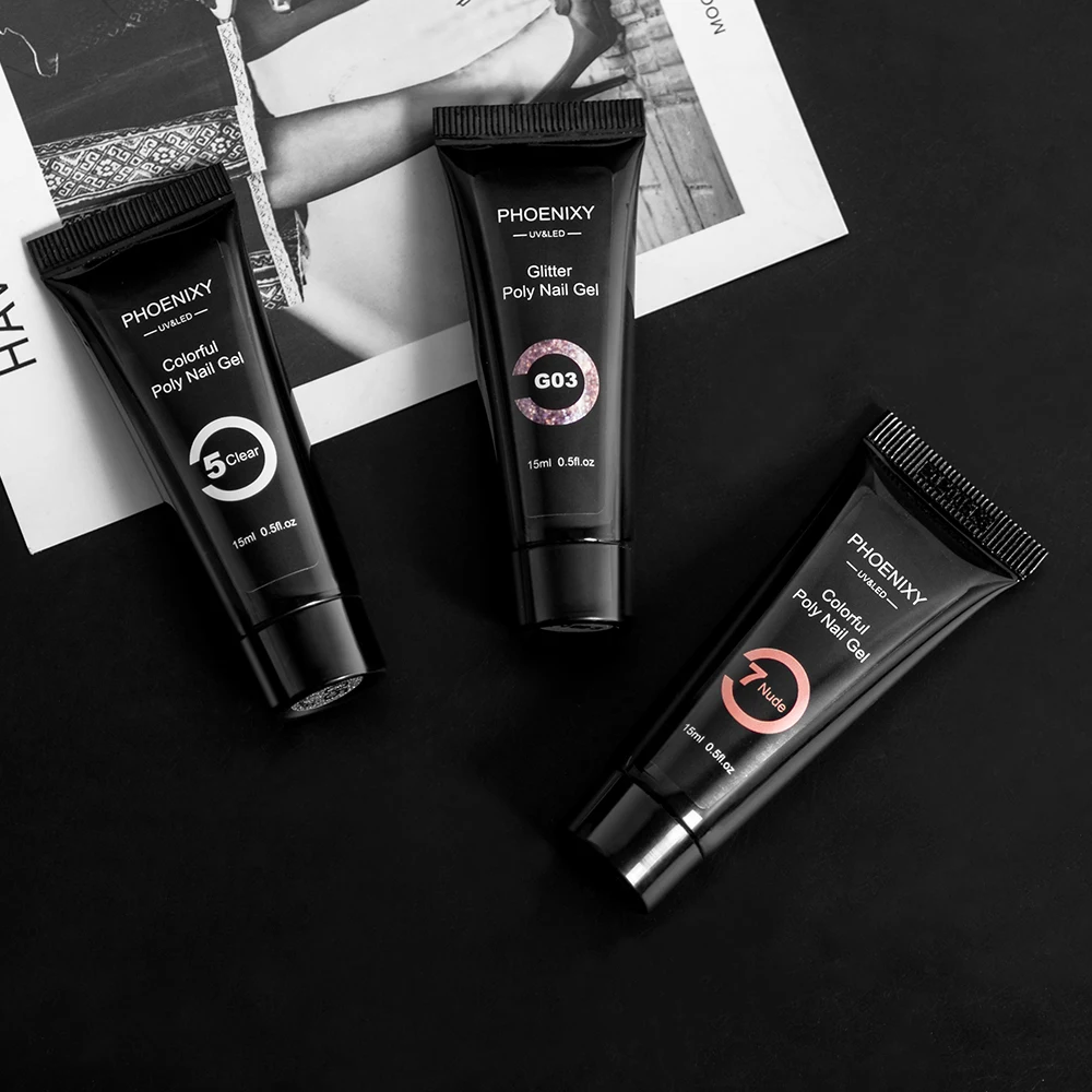 Поли набор гелей для ногтей с машинка стрижки 48 Вт УФ светодиодный светильник