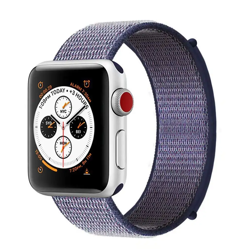 17 Ремешок для наручных часов Apple Watch 4 5 серии 3/2/1 38 мм 42 мм мягкий нейлон дышащий сменный ремешок Спортивные петли для наручных часов iwatch серии 4 40 мм 44 мм - Цвет ремешка: 17