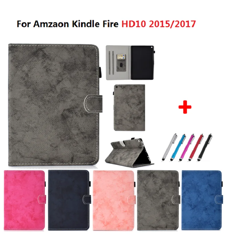 Чехол для HD 10 розовый черный чехол Amazon Kindle Fire HD10 2017 2015 серый красный 1 дюйма +
