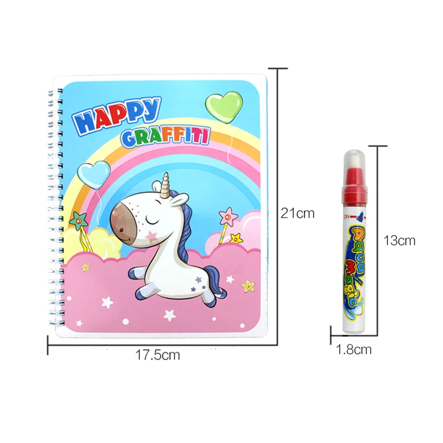 Детские игрушки для рисования книжка раскраска Монтессори волшебная ручка доска