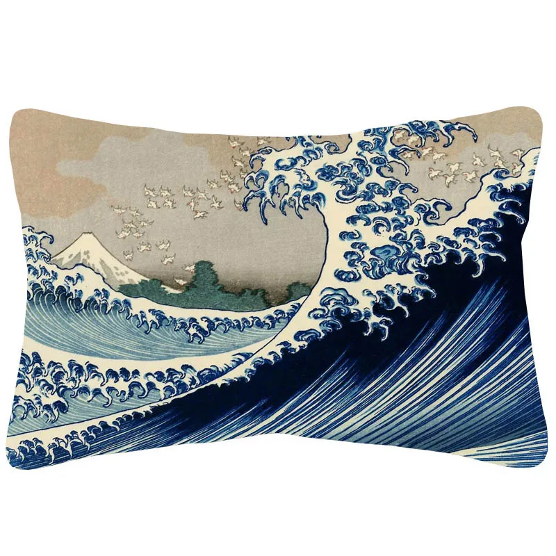 Япония художественная Подушка Чехлы для домашнего декора бежевый льняной чехол