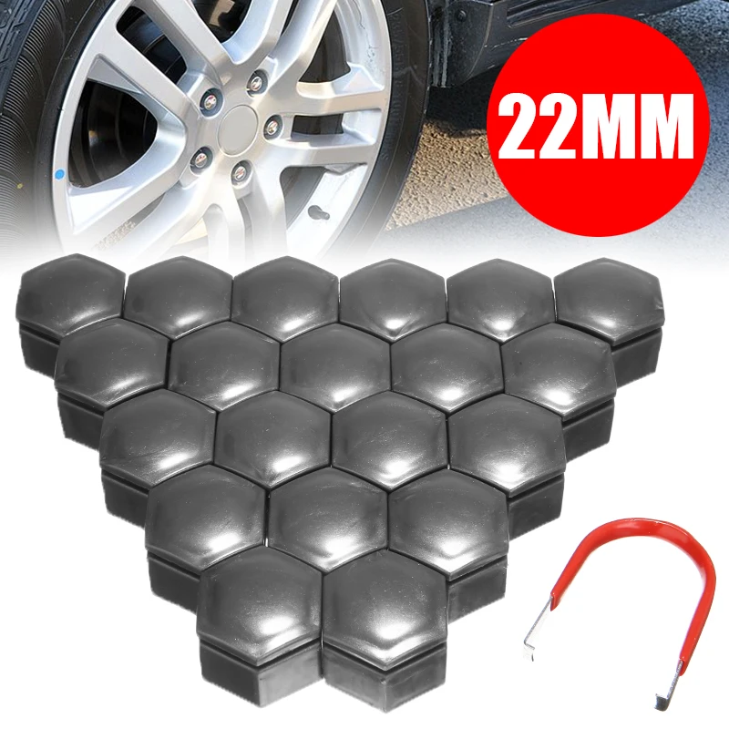 20pcs Gray Wheel Nut Cap 22mm Tire Bolt Dustproof Cover with Removal Tool For Vauxhall Insignia | Автомобили и мотоциклы