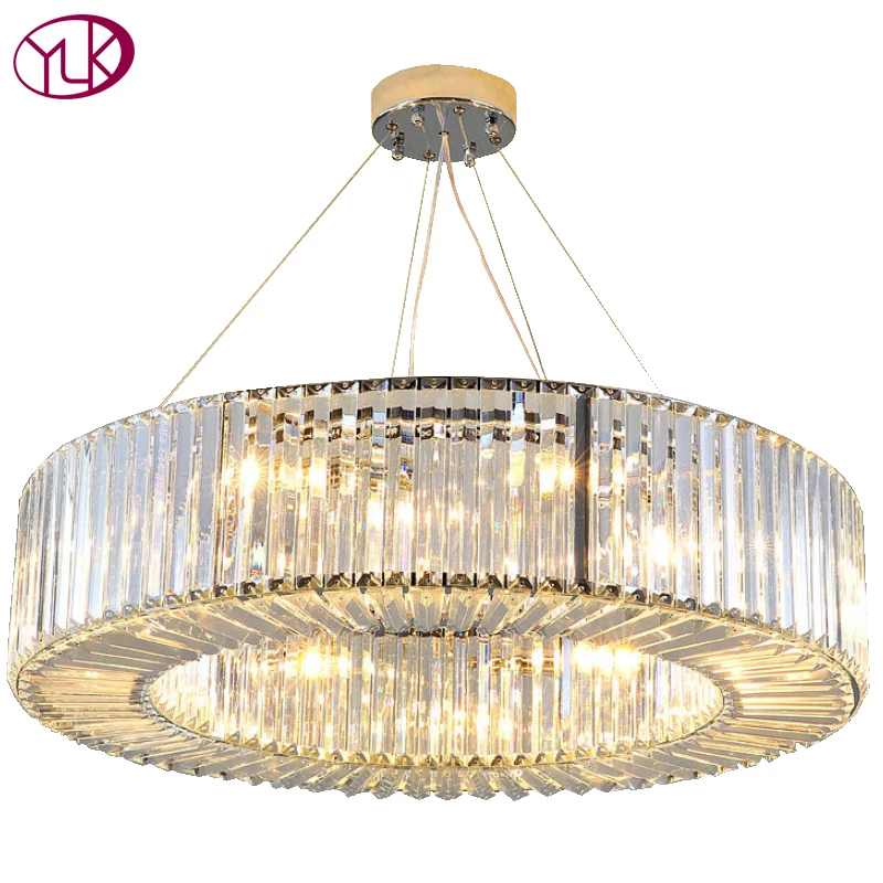 

2020 Luxury Modern Chandelier Lighting Round Crystal Light Fixtures Living Dining Room LED Lustres De Cristal LED Bulbs Clear AC
