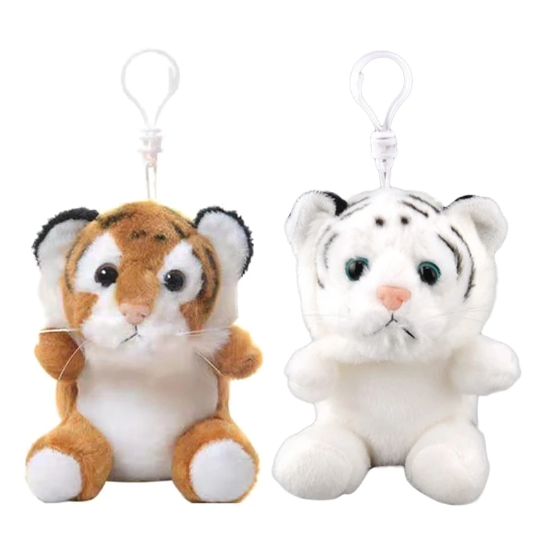 

6in Bag Pendant Cartoon Tiger Plush Doll Stuffed Animals Women Backpack Handbag Decorated Gift Lovely Girls Bag Ornament
