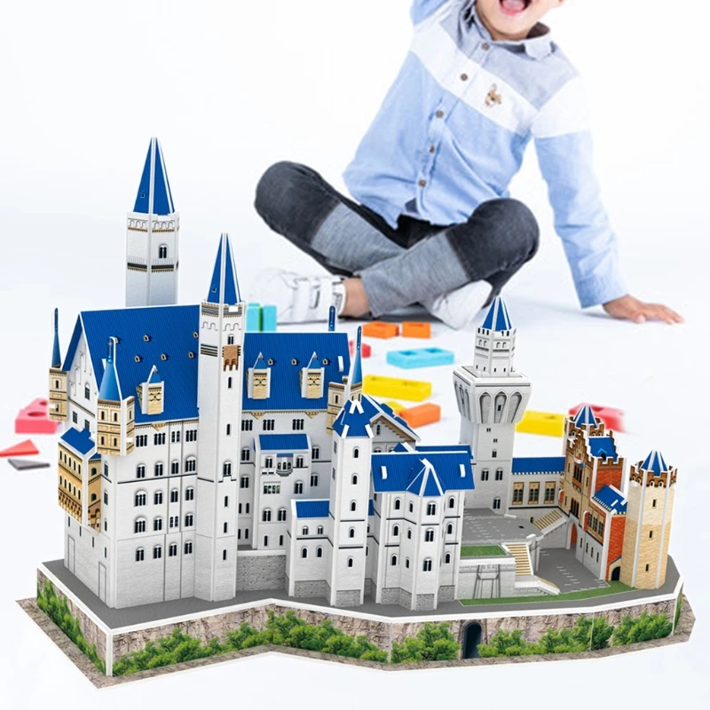 

3D Neuschwanstein Castle Puzzles for Adults and Teens Germany Architecture Building Model Kits intelligence toys
