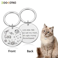 pet id personalized cat dog tag collar accessories dogs anti lost name tags custom engraved necklace chain charm pets supplies