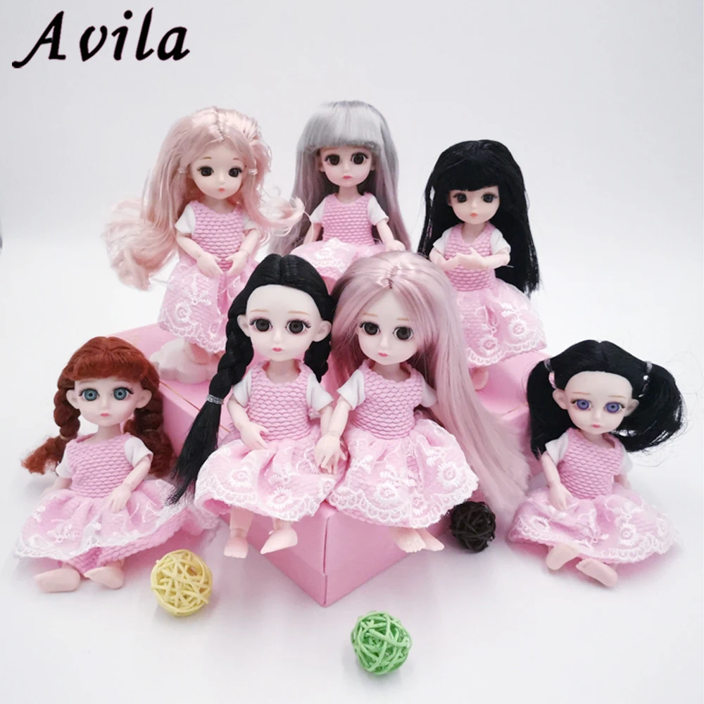 BJD кукла 17 см 13 подвижные шарнирные куклы 3D глаза Bjd пластиковая для девочек