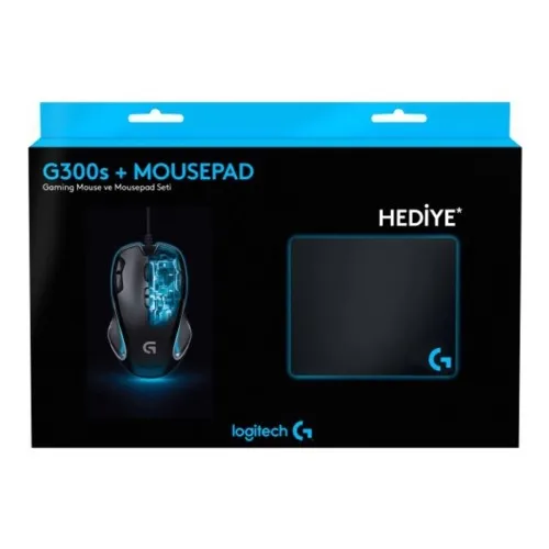 Logitech G G300S Optical Player Mouse-(MousePad-Coaster-Sticker Gift)