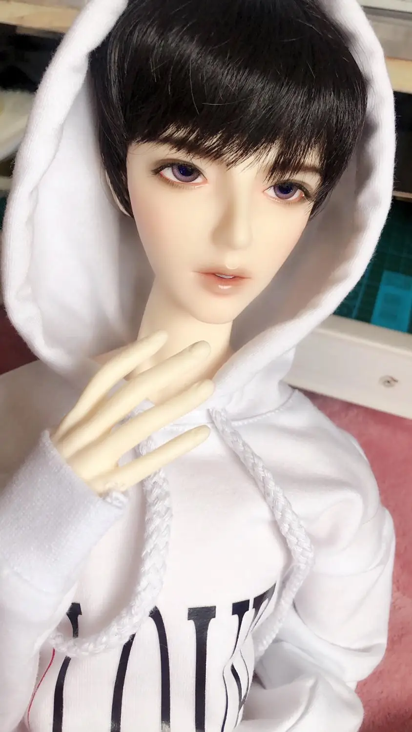 

M0338 children handmade toy 1/6 1/3 1/4 uncle Doll clothes BJD/SD doll props Accessories One-sided printed hooded sweatshirt 1pc