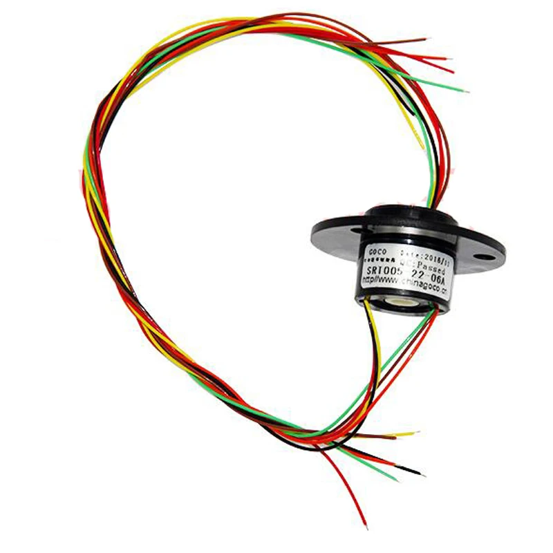 Электрическое скользящее кольцо для коллектора 2/4/6 каналов 2 А с отверстием в