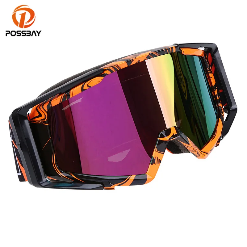 Мотоциклетные очки POSSBAY оранжевого цвета разные лыжные для мотокросса шлем в