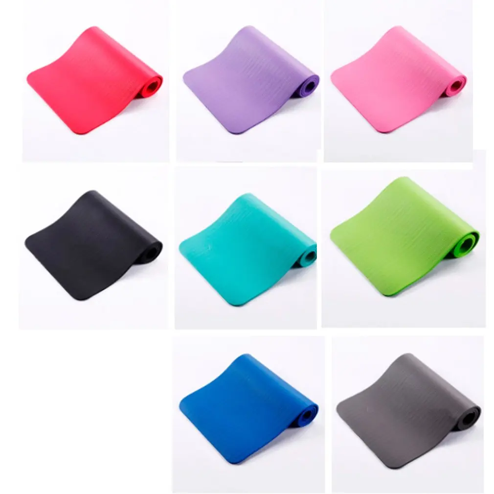 

New Yoga Mat High Elasticity Yoga Mat NBR Material Lengthened Soft Widened Thickened Practical Yoga Mat With Straps