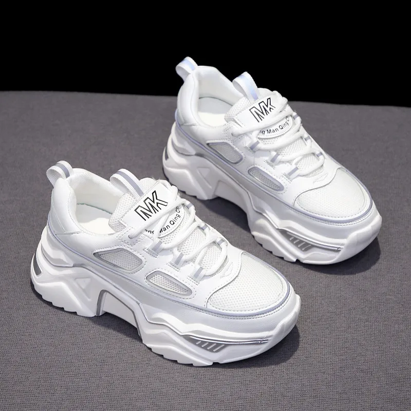 

Autumn Winter Women Sneakers White Black Designer Shoes Woman Chunky Sneakers Fashion Light Dad Shoes Ladies Platform Footwear