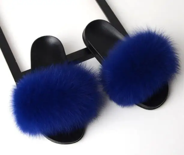 as picture shows Женские пушистый мех тапочки путешествия Пушистый Плюшевый лисий мех горки Радуга Мех Набор тапочек сумка "Желе" сумки матч наборы - Цвет: as picture shows