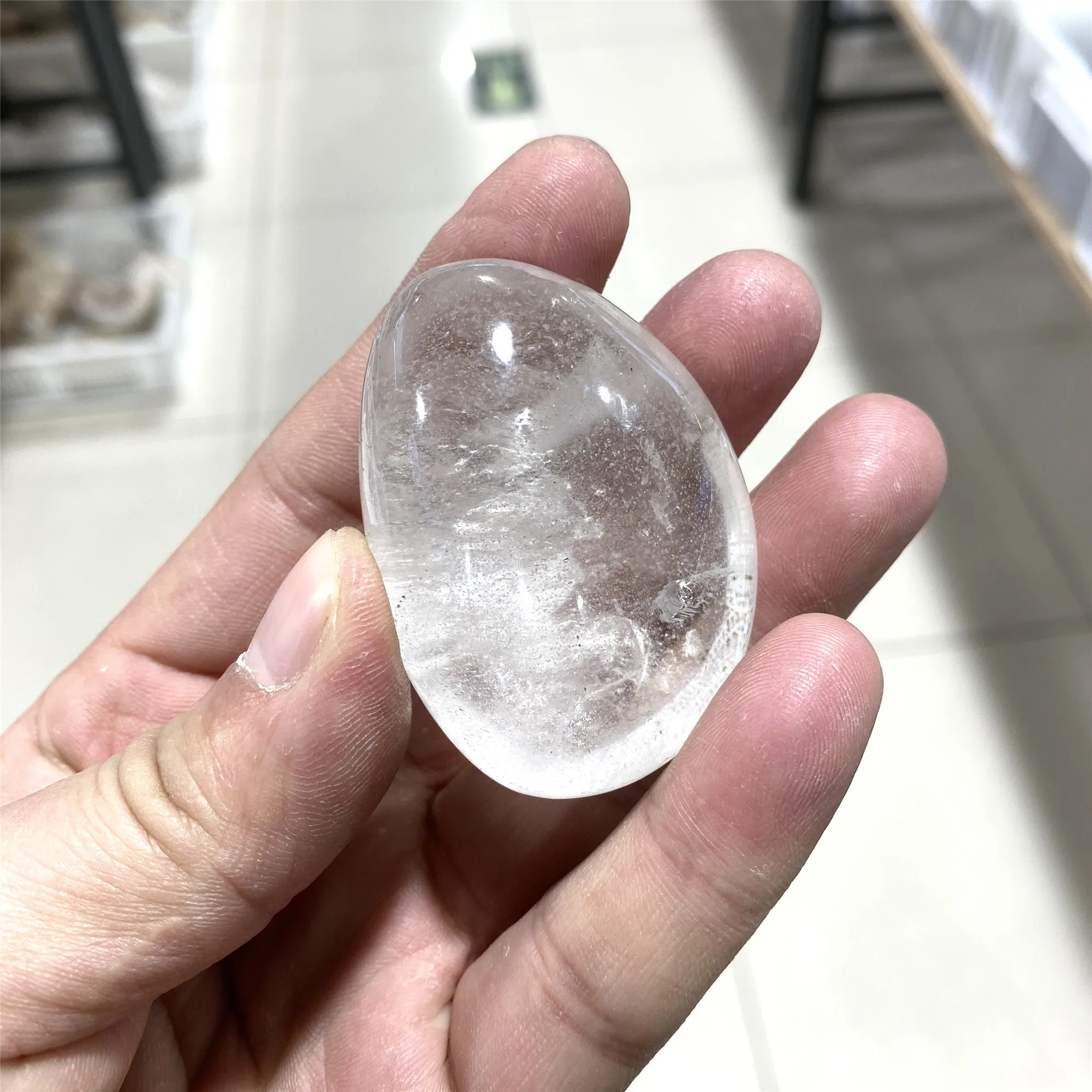 Натуральный Полированный чистый кварцевый кристалл лечебный камень