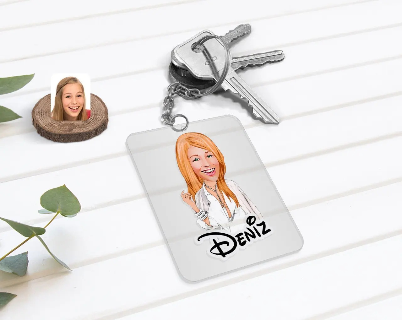 

Personalized Women 'S Model Caricature Of Transparent Plexiglass Anahtarlık-2