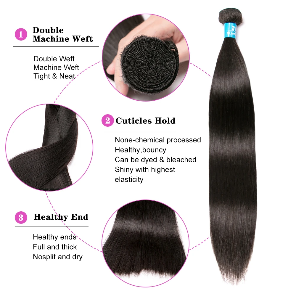 Натуральные волосы Аманда натуральные прямые 3 пучка для наращивания|extensions