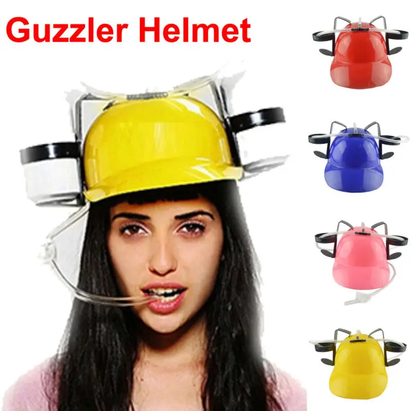 1 шт. пива газированные напитки Guzzler шлем шляпа для напитков соломенная черные