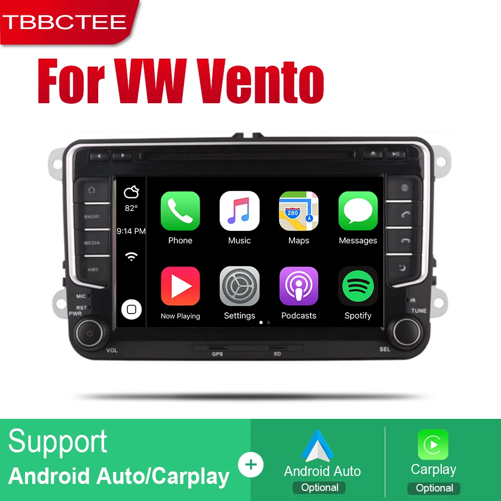 TBBCTEE Авто Радио 2 Din Автомобильный dvd-плеер на основе Android для Volkswagen VW Vento 2005 ~ 2018 gps