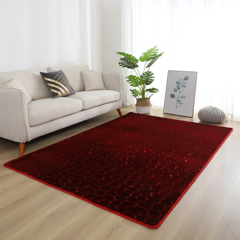 

Modern and Simple Embossed Living Room Sofa Coffee Table Bay Window Carpet Soft Slow Rebound Carpet Support Customization