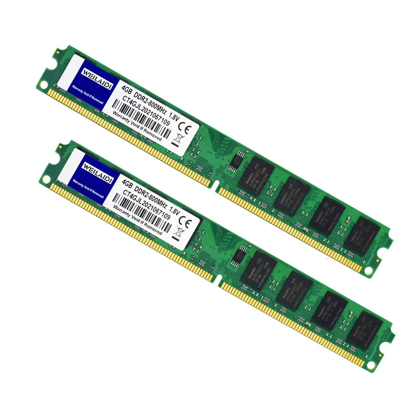 Оперативная память Weilaidi DDR2 4 ГБ 800 для настольного ПК 1 8 в Гб Ddr2 240 Pin PC PC2 6400/для AMD