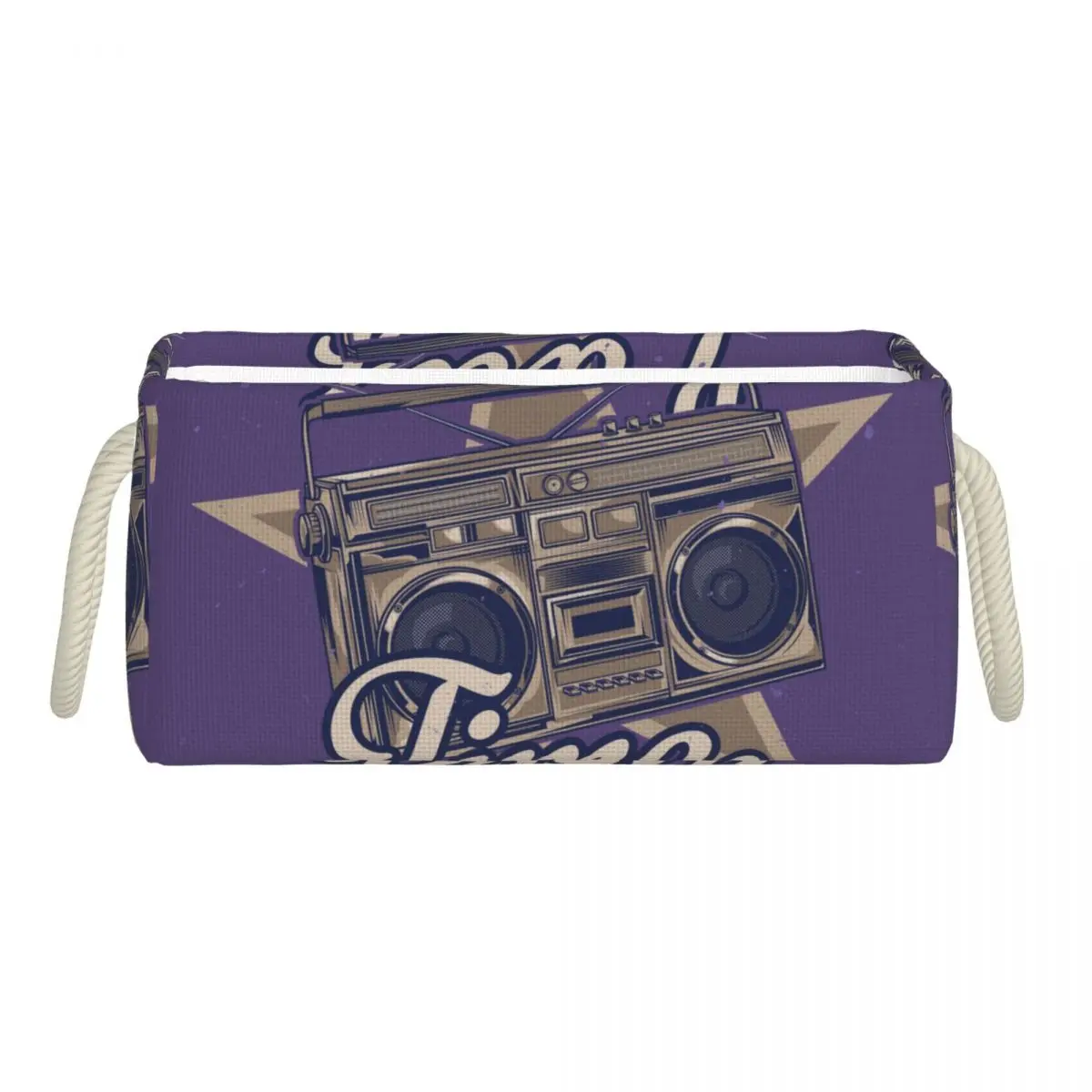 

Linen Storage Box Old School Boombox Waterproof Toy Sundries Storage Basket Cosmetic Underware Storage Organizer Stationery