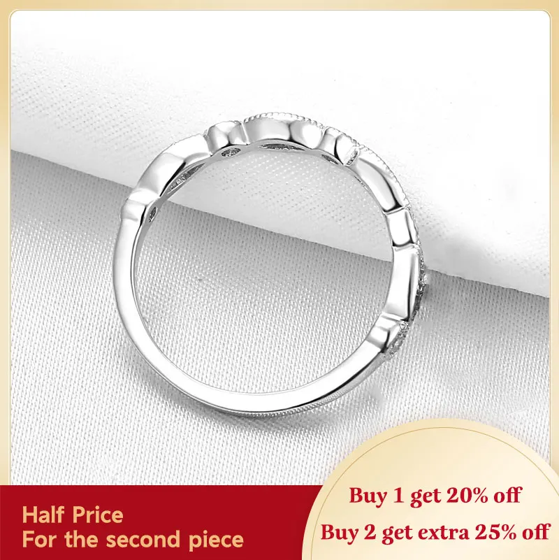 Женское Обручальное Кольцо Newshe серебряное кольцо в стиле арт-деко из натуральной