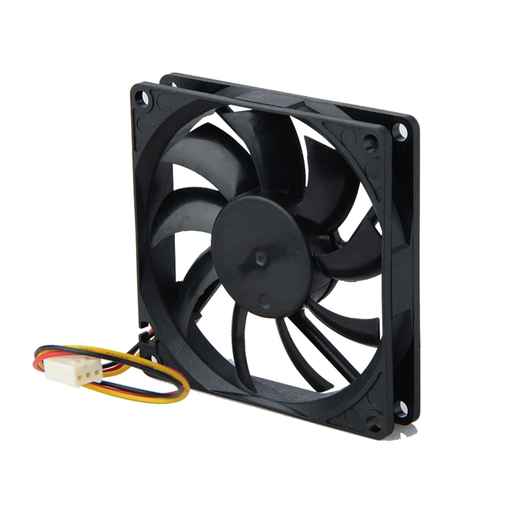 Вентилятор охлаждения 12V 80mm DC чехол для компьютера 3 Pin провод 80x80x15mm охлаждающий