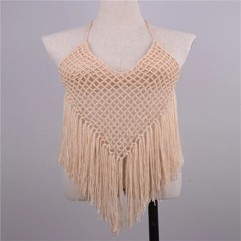 

Hand-woven Beach Bikini For Women Hollow Tassel Split Swimsuit Bikini Swimwear Women Swimsuit Sexy Push Up Micro Bikinis Set