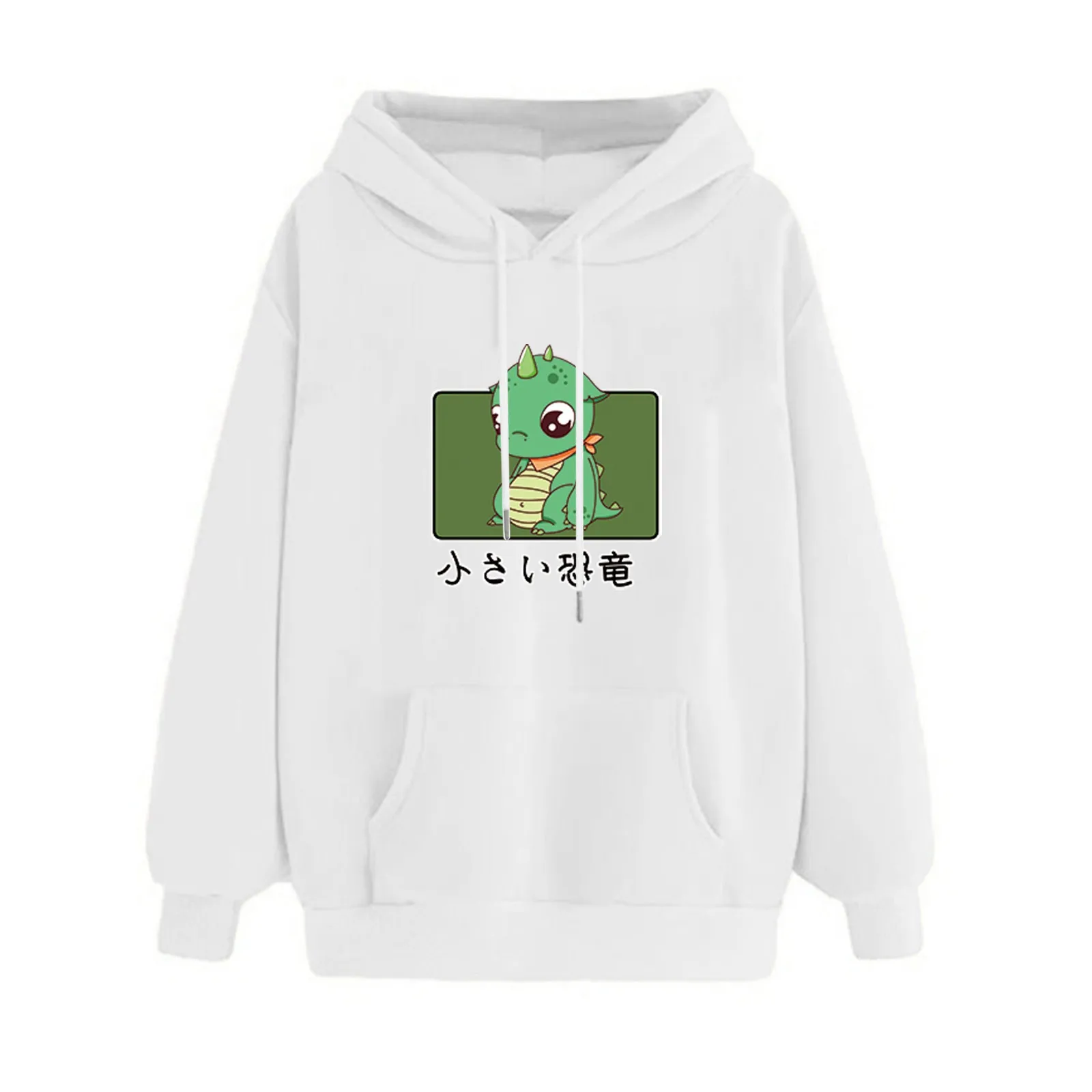 Hoodie Women Streetwear Chinese Dragon Print Hooded Winter Sweatshirt Clothes Women Oversized Sweetshirt Harajuku Vintage Hoodie