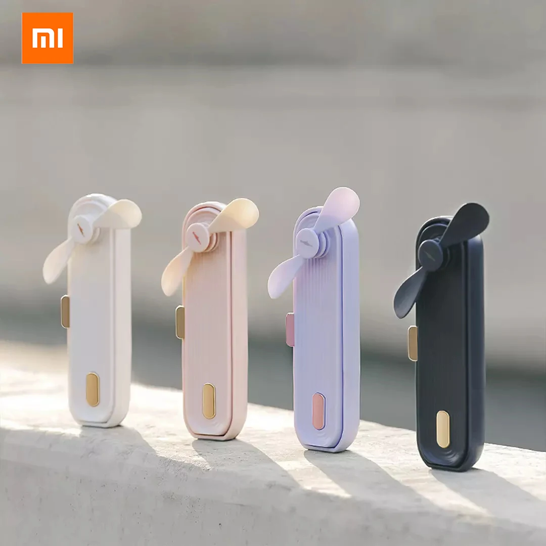 

Новый портативный маленький вентилятор Xiaomi Mijia вращающийся на 180 градусов скрытый лопасть вентилятора, может использоваться как внешний ак...
