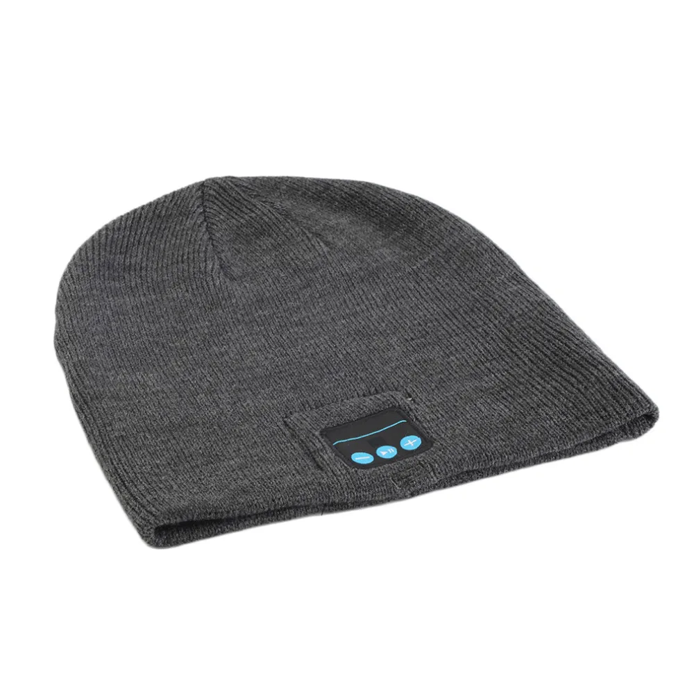 Unisex Smart Wireless Bluetooth Music Winter Warm Knitted Beanie Hat Headphones Cap With Handsfree Earphone