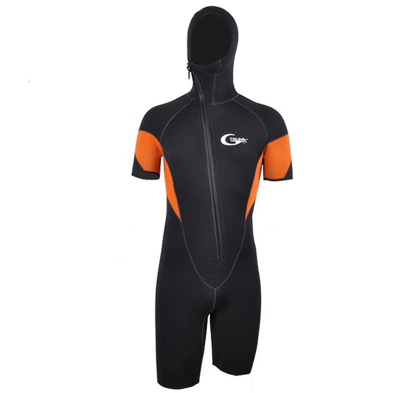 Профессиональный 5 мм неопреновый Мужской гидрокостюм с молнией спереди для