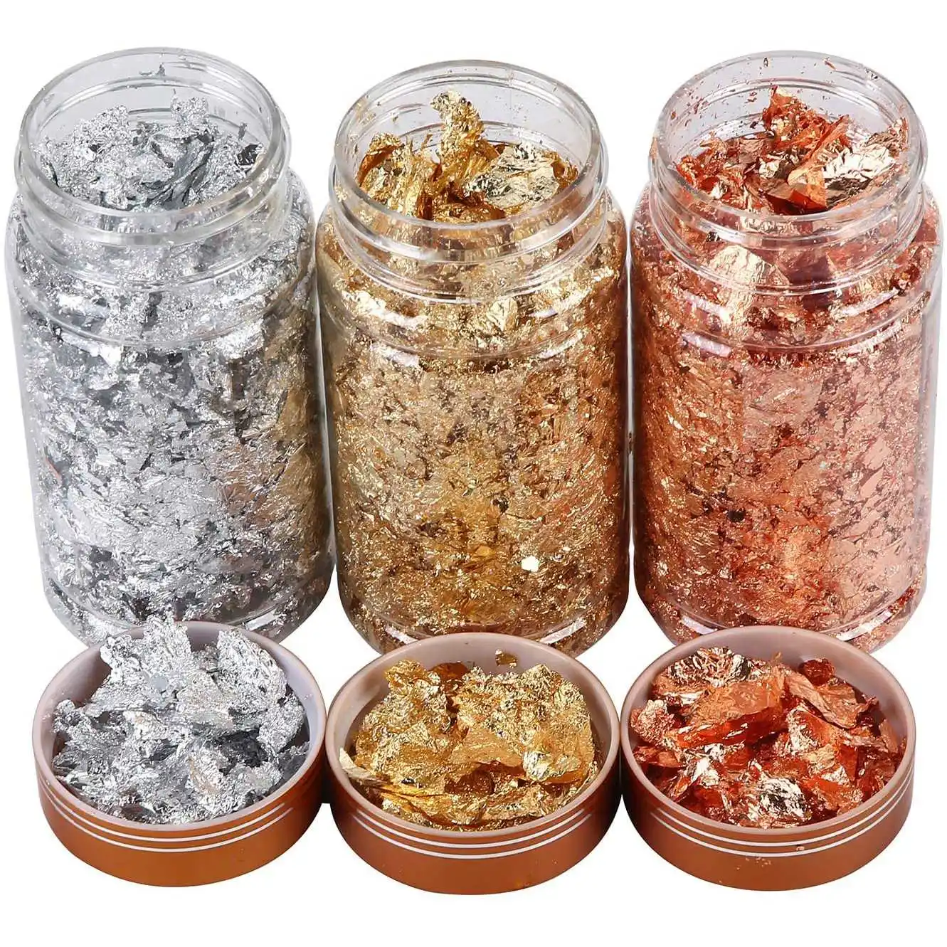 

Decorative Leaf Flakes Gold Silver Confetti DIY Nail Art Paiting Materials Decorate Foil Paper Party Supplies